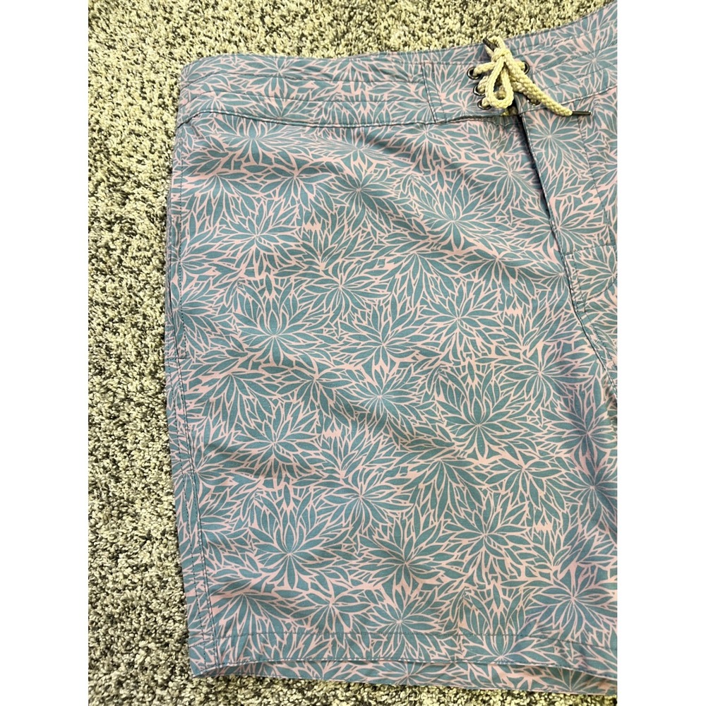 Faherty Mens Blue Pink Floral Sunburst Board Shorts Swim Trunks Size 40 - Picture 3 of 11